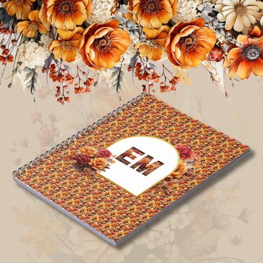 自然ジャーナル、マインドフルネス、ドリーム日記、モノグラム ノートブック