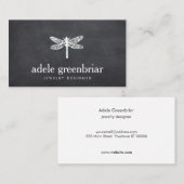 自然ジュエリーデザイナードラゴンフライのロゴシャルボード 名刺 (正面/裏面)