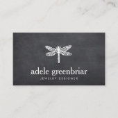 自然ジュエリーデザイナードラゴンフライのロゴシャルボード 名刺 (正面)