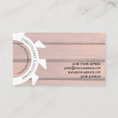 自然スタイリッシュな木製白のこ形大工 名刺 (裏面)