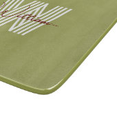 自然スタイリッシュデザインモノグラムのイニシャルファミリー カッティングボード (角)