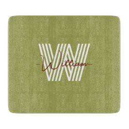 自然スタイリッシュデザインモノグラムのイニシャルファミリー カッティングボード