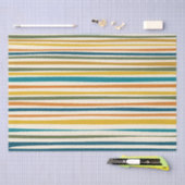 自然ストライプモダン美的パカラフルターン 薄葉紙 (クラフト)