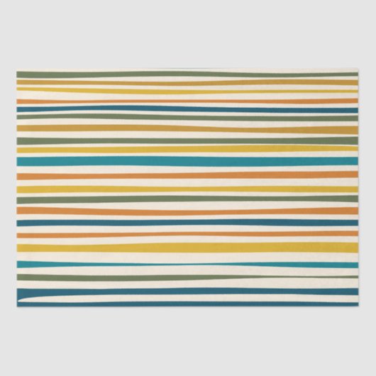 自然ストライプモダン美的パカラフルターン 薄葉紙 (正面)