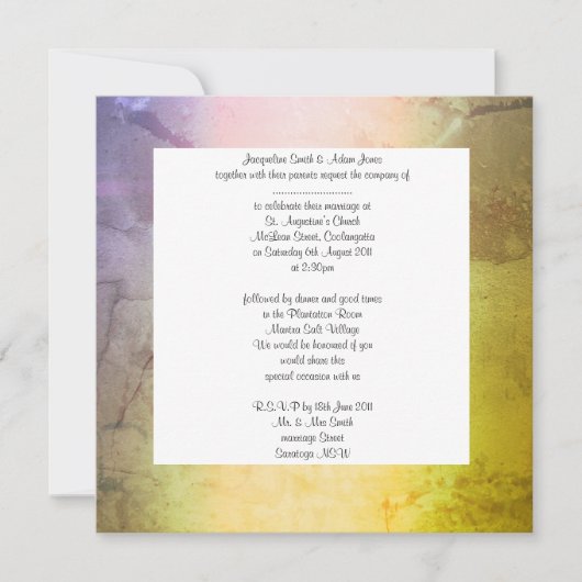 自然ストリップ結婚式招待状 招待状 (正面)