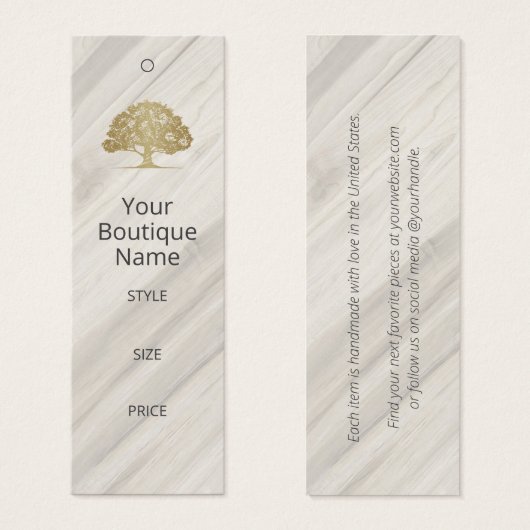 自然スパ価格ラベル (正面&裏面)