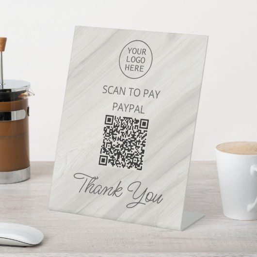 自然スパ名スキャンしてQRコードを支払う 台座サイン (インサイチュ)