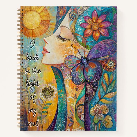 自然スピリットウーマンスパイラルノート ノートブック (正面)