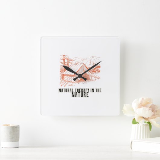 自然セラピーの自然壁時計 スクエア壁時計 (ホーム)