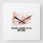 自然セラピーの自然壁時計 スクエア壁時計 (正面)