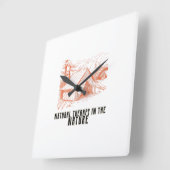 自然セラピーの自然壁時計 スクエア壁時計 (傾斜)