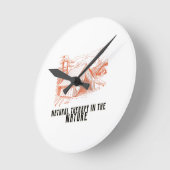 自然セラピーの自然壁時計 ラウンド壁時計 (傾斜)