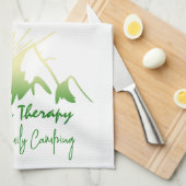 自然セラピーファミリーキャンパーソナライズされたピング キッチンタオル (四つ折り)