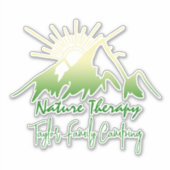 自然セラピーファミリーキャンパーソナライズされたピング シール (正面)