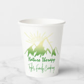 自然セラピーファミリーキャンパーソナライズされたピング 紙コップ (正面)