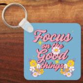 自然ソウルスローガン | Focus on the Good Things キーホルダー (正面)
