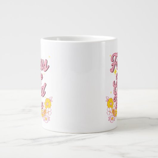 自然ソウルスローガン | Focus on the Good Things ジャンボコーヒーマグカップ (正面)