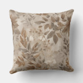 自然チューペブラウンボタニックプリント クッション (裏面)