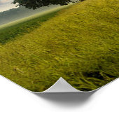 自然ツリーグリーングラスワイルドブルースカイサマー ポスター (角)