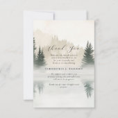 自然ツリーズレイク写真悔やみや弔慰葬儀記念 サンキューカード (正面)