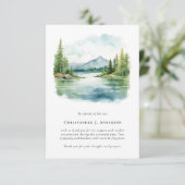 自然ツリーズレイク写真悔やみや弔慰葬儀記念 サンキューカード (スタンド正面)