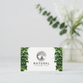 自然ツリー瞑想ロゴ | つる植物離れ 名刺 (スタンド正面)