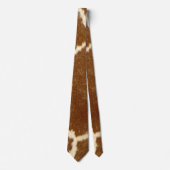 自然テクスチャ付きフォトキリンアニマルプリントパターン ネクタイ (正面)