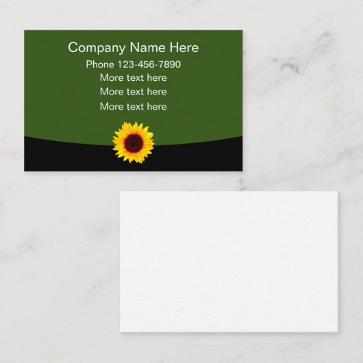 自然テーマヒマワリモデファンデザイン 名刺 (正面/裏面)