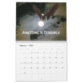 自然テーマ感動的引用文 カレンダー (2月 2027)