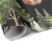 自然ディアワイルドライフウォーターカラーホリデイ ラッピングペーパー (ロールコーナー)