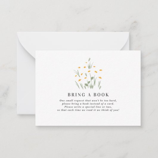 自然デイジーフローラの赤ちゃんシャワー本をもたらす ノートカード (正面)