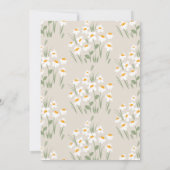 自然デイジーフローラエレガント美しい赤ちゃんシャワー 招待状 (裏面)