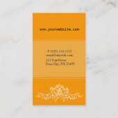 自然デザインホワイトローはっきりしたタエレガントス 名刺 (裏面)