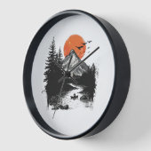 自然デザイン壁時計 壁時計 (傾斜)