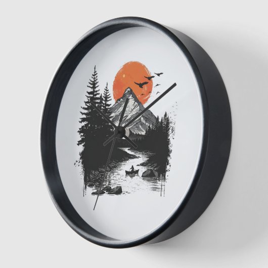 自然デザイン壁時計 壁時計 (傾斜)