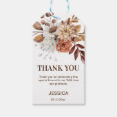 自然デザートボホブライダルシャワー感謝していお願い ギフトタグ (正面)