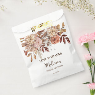 自然デザートボホブライダルシャワー感謝していユー フェイバーバッグ