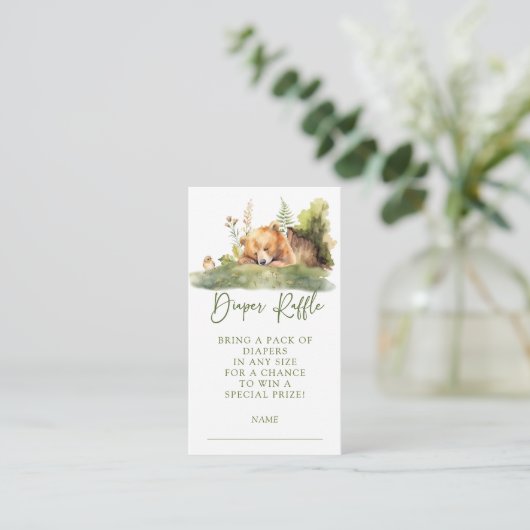 自然デライトベアーおむつラッフルエンクロージャカード エンクロージャーカード (スタンド正面)