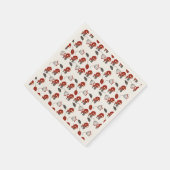 自然トレイルウッズアドベンチャーキノコ誕生日 スタンダードカクテルナプキン (角)