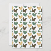 自然トレイルウッズバタフライ誕生日 素朴 招待状 (裏面)