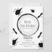 自然トレイル昆虫昆虫蝶誕生日 招待状 (正面)