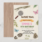 自然トレールガールテーマ招待 招待状 (正面/裏面)
