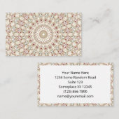 自然トープと錆の曼荼羅の模様 名刺 (正面/裏面)