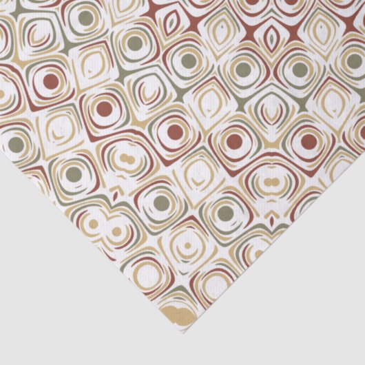 自然トープと錆の曼荼羅の模様 薄葉紙 (詳細)