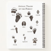 自然ノート型動物の森の足跡 ノートブック (裏面)