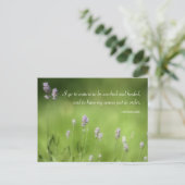 自然ハルズラベンダー写真&引用文 ポストカード (スタンド正面)