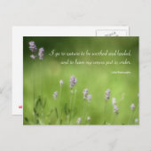 自然ハルズラベンダー写真&引用文 ポストカード (正面/裏面)