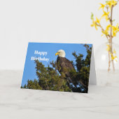 自然ハルドイーグルワイルドライフフォト誕生日 カード (黄色い花)