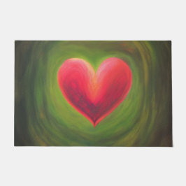 自然ハート形式 ドアマット