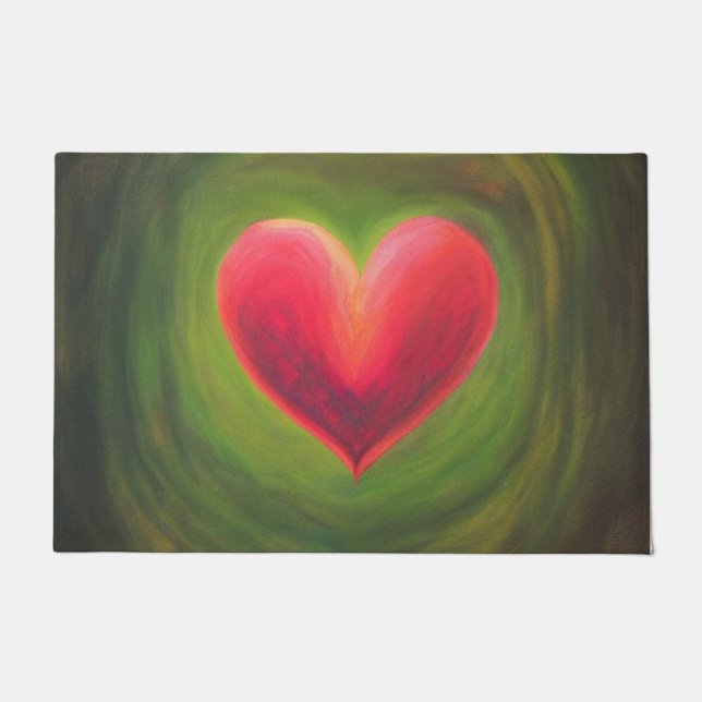 自然ハート形式 ドアマット (正面)